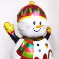 thumbnail image 4 of Globo de pie con temática navideña, lindo muñeco de nieve de dibujos animados, Papá Noel, hombre de jengibre, caja de regalo, globo, decoración para fiesta de Navidad, 4 of 5