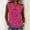 Hot Pink, variant on ClodeEU Women's Collared Sleeveless Button Down Shirt,Casual V Neck Solid Blouse Hot Pink,Women's Plus L
