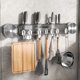 thumbnail image 2 of Organizador de utensilios de cocina de pared con ganchos de vacío en línea, sin taladros, soporte para cuchillos con ganchos ajustables para espátulas y toallas de baño., 2 of 7