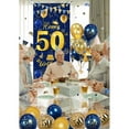 thumbnail image 5 of BIRLON 50th Birthday Decorations, Men Birthday Party Supplies, Happy Birthday Poster and Pennants, Blue Balloon, Gold Balloon, Happy Birthday Printed Balloon(Blue Gold), 5 of 5