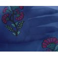 thumbnail image 4 of oneOone Georgette Viscose Medium Blue Fabric Floral Block Craft Projects Decor Fabric Printed By The Yard 42 Inch Wide, 4 of 4