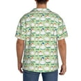 thumbnail image 3 of Easygdp Duck Mens Short Sleeve Button Down,Cuban Shirts for Men，Men's Casual Short-Sleeved Shirt-3X-Large, 3 of 5