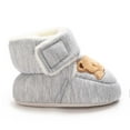 thumbnail image 4 of Glisme Winter Baby Shoes Soft Soled Boots For Boys And Girls Snow Boots Newborn Walking Shoes Versatile Light Gray Boots Size 9-16 Months, 4 of 7