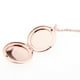 thumbnail image 3 of Elegante collar redondo con colgante para hombre y mujer: joyería de recuerdo conmemorativo Oro rosa, 3 of 9