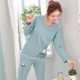 thumbnail image 3 of Conjuntos de pijamas para mujer, primavera otoño, camiseta de manga larga + pantalones, traje de 2 piezas, ropa de dormir de dibujos animados para mujer, ropa informal para el hogar, 3 of 5