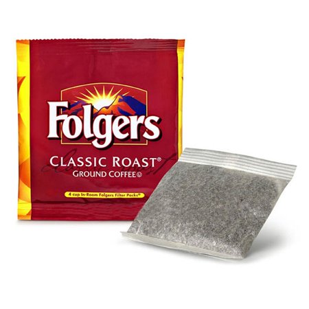 Folgers 4 Cup Hotel Classic Roast Coffee, Filter Packs (200 ct.) Expiration Date Unknown.