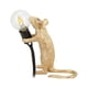 thumbnail image 1 of Lámparas de mesa LED modernas de resina, luces de noche, sin bombilla (Golden Station Rat), 1 of 5