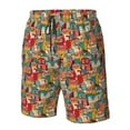thumbnail image 6 of Uemuo Funny Owl Bird Pattern Men's Swim Trunks Hawaiian Beach Bathing Suit Swimsuits Beach Quick-Dry Shorts with Pockets-, 6 of 9