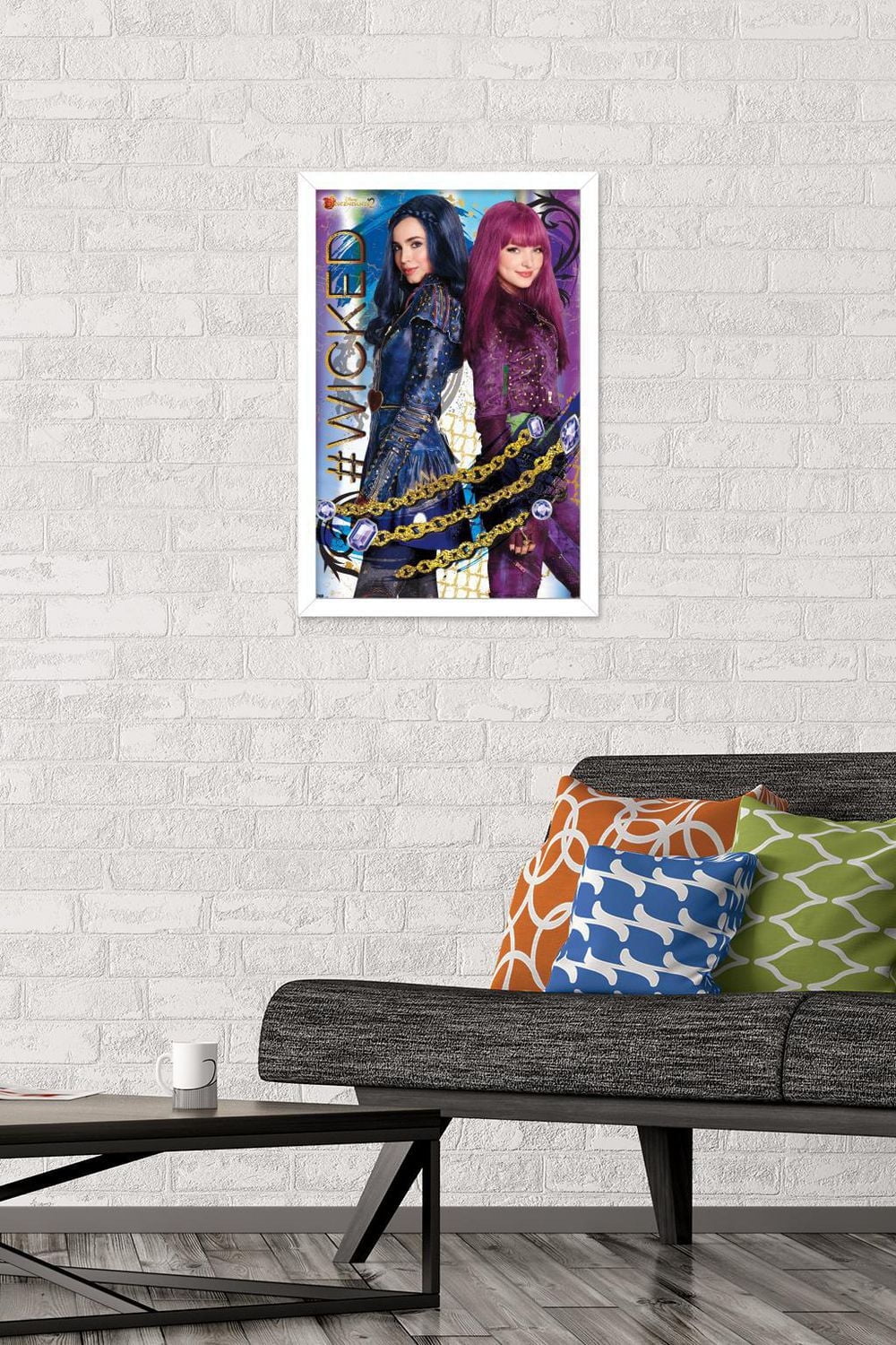 Disney Descendants 2 - Wicked Wall Poster, 14.725" x 22.375" Framed