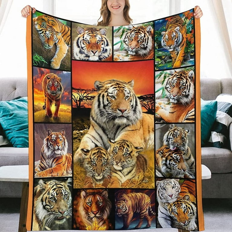 Tiger Blanket Tiger Decor Animal Throw Blanket Tiger Gifts for Women Men  Super Warm Soft Plush Lightweight Fleece Flannel Blanket Winter Couch Sofa  Bedding Blanket for Boys Girls Kids Adults 50 -