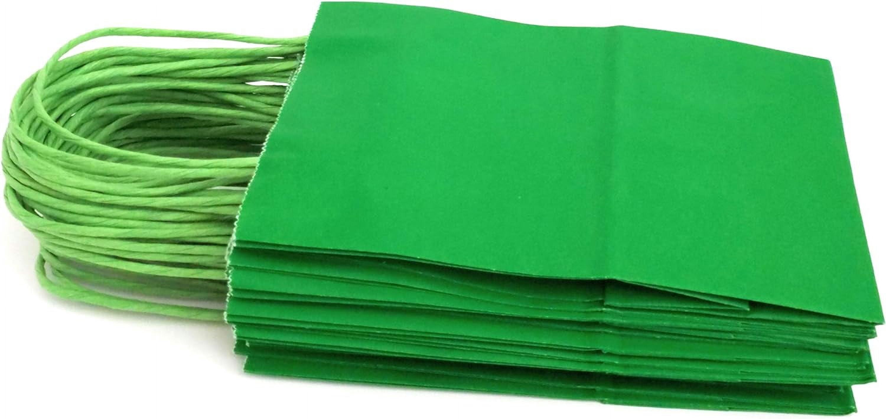 Bags 24pcs 5.25x3.5x8.5 Inches, Paper Bags with Handles for Birthday, Wedding  Favors, Bachelorette , Paper Tote Bags for Any  Themes, Small Green