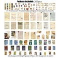 thumbnail image 2 of Kit de scrapbooking Esweny de 200 piezas con pegatinas y papeles vintage, 2 of 8