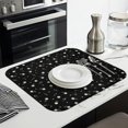 thumbnail image 3 of Pioneer Flower Floral Print Pattern Kitchen Dish Drying Mat 1 Pack, Ultra Absorbent Microfiber Drainer Mat, 16"x18", 3 of 6