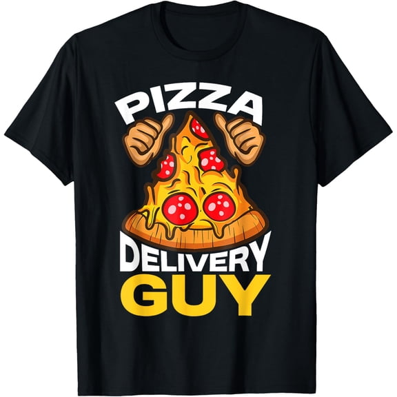 Funny Pizza Delivery Guy Driver Pizza Man Costume Men T-Shirt
