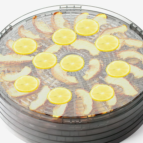 Hytrove 2Pcs Round Silicone Food Dehydrator Mats Nonstick White Liners