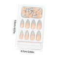 thumbnail image 4 of 24pcs French Style Press On Nail Acrylic Nail Glossy Artificial Nail Full Cover Stick on Nail for Women and Girls, 4 of 9