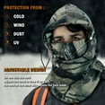 thumbnail image 3 of Balaclava Ski Mask Thermal Cold Weather Full Face Mask Cover for Men Women Warmer Adjustable Camouflage Neck Hood Scarf Hat, 3 of 8