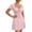 *Pink, variant on ClodeEU Women's Square Neck Front Tie Short Sleeve Mini Dress,Casual Slim Waist Flared A Line Sundress Black,Women's Plus L