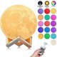 thumbnail image 2 of 3d Moon Night Light Romantic 16 Colors Led Bedside Touch Lamp Usb With Remote, 2 of 5