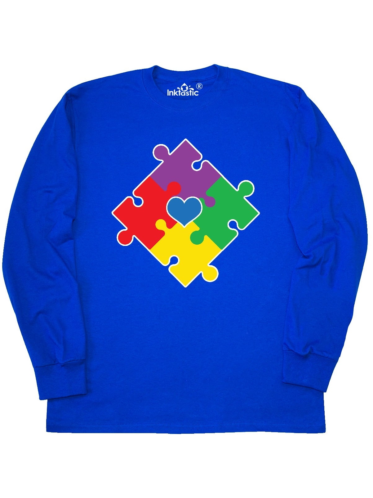 Autism Awareness Love Puzzles Crewneck Sweatshirts Tops Autistic Support Puzzle Piece ASD Autism