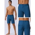 thumbnail image 5 of DARING DIVA Men's Casual Lightweight Flat Front Board Shorts 34 Blue, 5 of 6