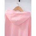 thumbnail image 6 of YONGHS Kids Girls Casual Hoodie Long Sleeve Lightweight Hooded Sweatshirt Pullover Tops Pink 5-6, 6 of 7