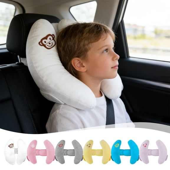 Banana Shaped Car Neck Support Pillow, Soft Head Rest Cushion, Comfortable Travel Head Protection Pad for Vehicle Seat Driving Riding Rest Relaxation Use