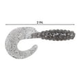 thumbnail image 3 of YUM Grub Soft Plastic 2" Smoke Silver Flake 18 Count, 3 of 6