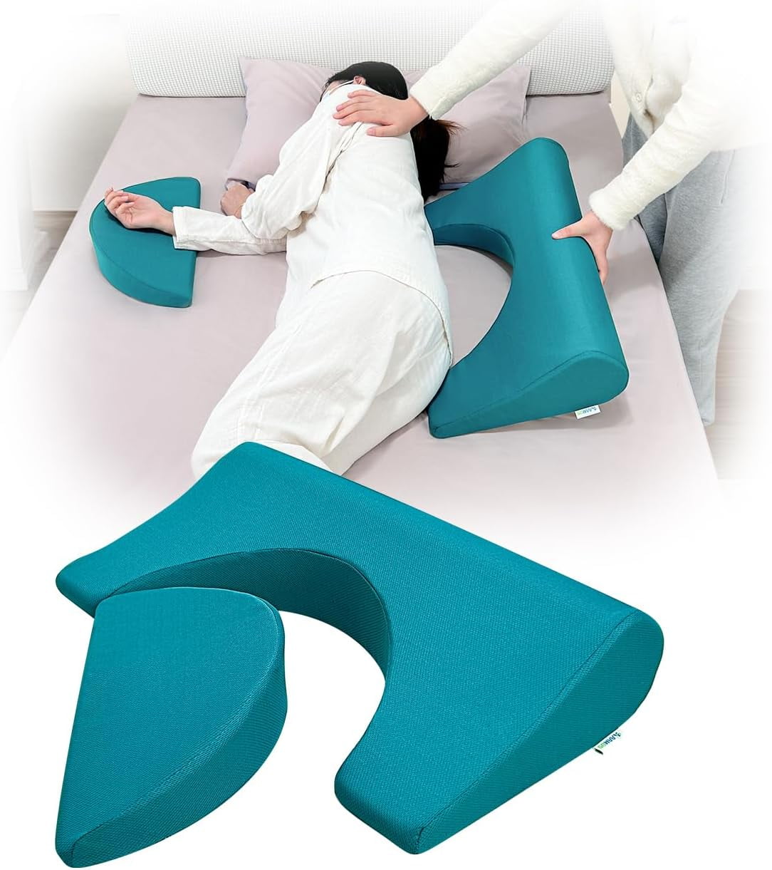 Bedsore Turning Wedge Pillow for Sleeping Anti Bed Sore Turnover Pillows After Surgery Hospital Inclined Sleepers Cushion for Bedridden Prevent Pressure Ulcer Bed Sores (23.6" Long)