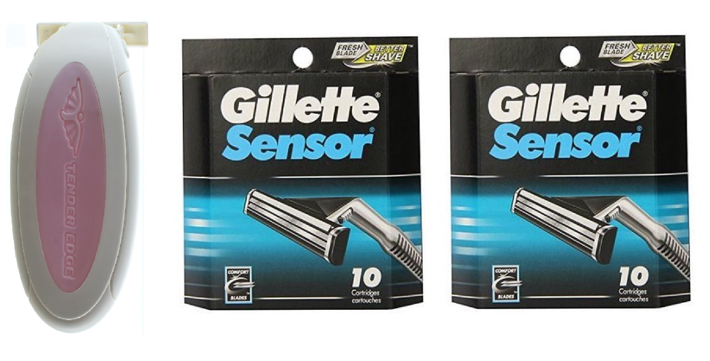 Sensor Excel Women's Compatible Razor (Pink) + Gillette Sensor Razor