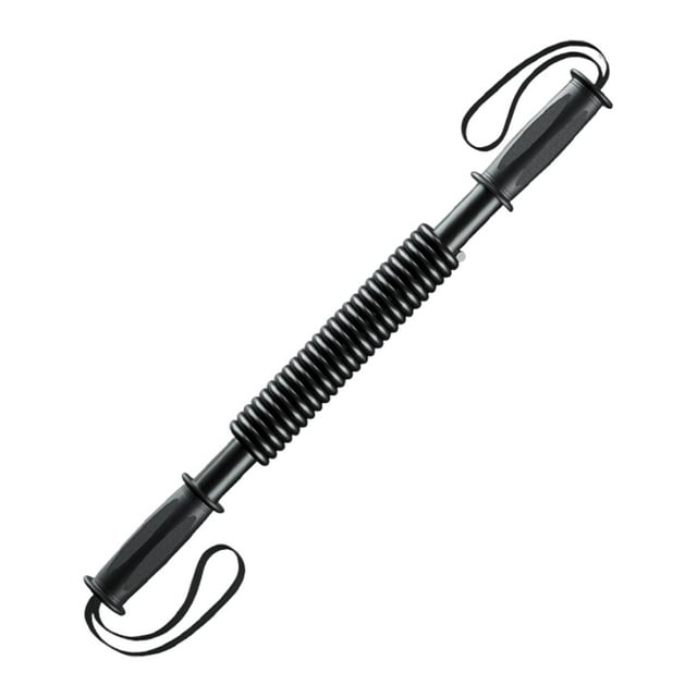 DYNWAVECA Power Bar Spring Exerciser Chest Expander Heavy Duty Home Gym Chest Builder Muscle Pulling Hand Gripper for Women Men 56.8 cm