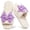 Purple, variant on CHICVOMEY Fuzzy Slippers for Women Cute Bow Open-Toe Slippers Soft Comfy House Shoes Memory Foam Indoor House Slipper