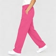 thumbnail image 6 of Lutiedan Sweatpants for Girls Wide Leg Athletic Workout Running Pants High Waisted Jogger Pants with Pockets,Hot Pink,10-11 Years, 6 of 7