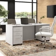 thumbnail image 3 of Hampton Heights 72W Executive L Desk with Drawers in White - Engineered Wood, 3 of 8