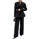 thumbnail image 2 of Traje de 2 Piezas con Blazer y Pantalón Abotonado para Mujer, Conjunto Informal de Blazer de Larga para Trabajo y Negocios Negro S, 2 of 9