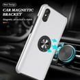 thumbnail image 3 of Case for Xiaomi Redmi 9A, Dual Layer Hard Military Phone Case with 360 Degree Ring Stand Silicone Bumper (Camera Protection) Magnetic Car Holder Protective Phone Cover Protector - Silver, 3 of 15