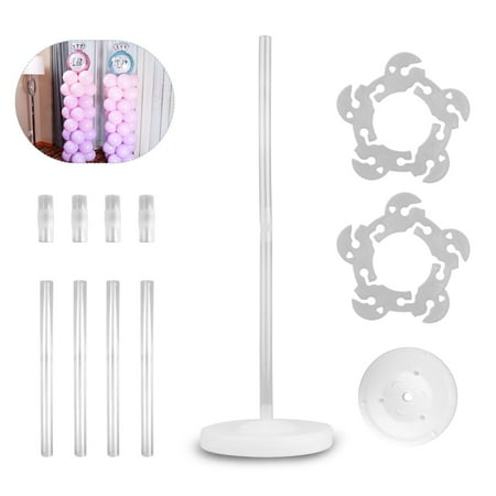 4 Birthday Decorations EEEKit Balloon Stand Holder Kit with 4 Sticks and 4 Pole 2 Balloon Clip and 1 water/sand fillable Base - Table Desktop Centerpiece Decorations for Wedding Birthday Baby Shower Party ()