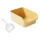 thumbnail image 1 of Contenedor de arena para gatos semicerrado con tapa abierta y antiadherente. amarillo, 1 of 9