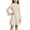 Khaki, variant on YUANxueke Long Bell Sleeve Ribbed Knit Dress for Girls Casual Crewneck Fashion Fall Winter Outdoor Dress for 5-15 Years