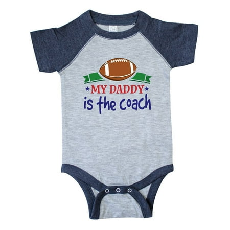 

Inktastic Football Daddy Is The Coach Childs Gift Baby Boy Bodysuit
