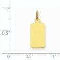 thumbnail image 2 of 14k Yellow Gold Solid Polished Plain .009 Gauge Engraveable Rectangular Disc Charm 21x8mm Wide Pendant Necklace for Wome, 2 of 2