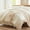Cream-ruffle, variant on Full 7 Piece Comforter Set Beige Bed in a Bag All Season Shabby Chic Pom Pom Fringe Sheets