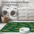 thumbnail image 5 of ODIKA 2'x3' Machine Washable Non-Slip Area Rug, Winter Evergreen Branches and Twinkling Motif Duo High Traffic Rug with Pad, Green, 627646, 5 of 8