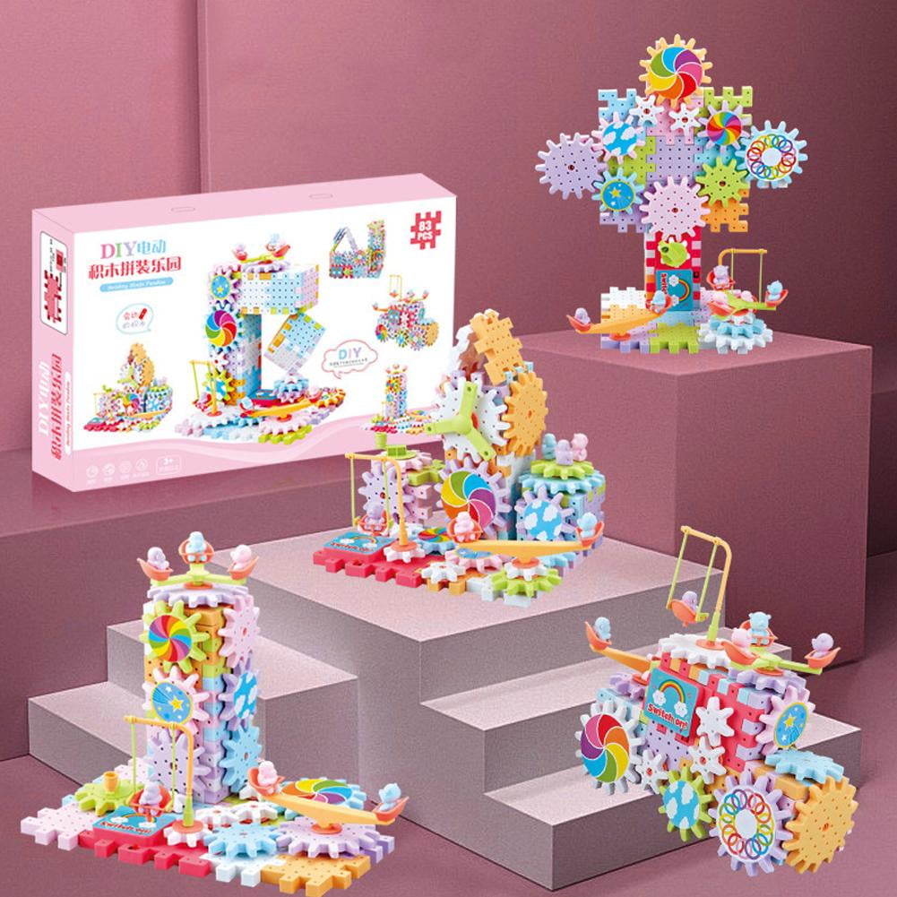 Electric Gear Building Block Toys Gift For Christmas Creative Toy 2024 New