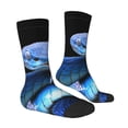 thumbnail image 2 of Goofa Blue Viper Snake 2 Printed Men's Crew Socks, Soft Durable Breathable Moisture-Wicking with Odor Control Cotton socks, 2 of 9