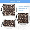 thumbnail image 3 of Haosy 3 Pack Reusable Ziploc Bags BPA Free Healthy Food Storage Bag Leakproof Sandwich Snack Freezer Bags Coffee Beans, 3 of 7
