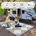 thumbnail image 3 of Waterproof Outdoor Rug 6x9ft, Foldable Reversible Plastic Straw Mat for Patio RV Deck Porch Backyard Balcony Camping Picnic Beach, 3 of 6