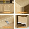 thumbnail image 6 of Wirrytor Set of 2 Modern Nightstands with Charging Station and Storage Drawers, Fluted Bedside Table for Bedroom Furniture and Living Room Sofa, Large Oak End Table with Open Shelf, 6 of 8