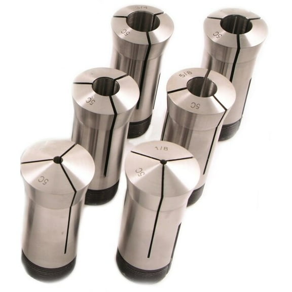Hhip 1/8 To 3/4" By 8ths 6 Piece 5C Collet Set 3900-0012