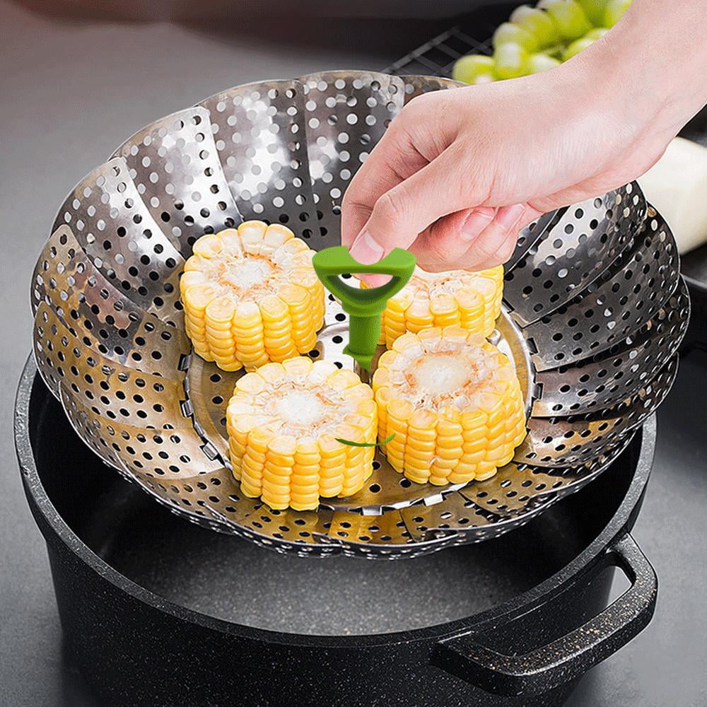 Steamer Basket Stainless Steel Vegetable Steamer for Cooking Basket Folding Steamer  Insert for Veggie Fish Seafood Boiled Cooking - Adjustable Expandable to  fit Various Size Pot (5.1' to 9') - Yahoo Shopping